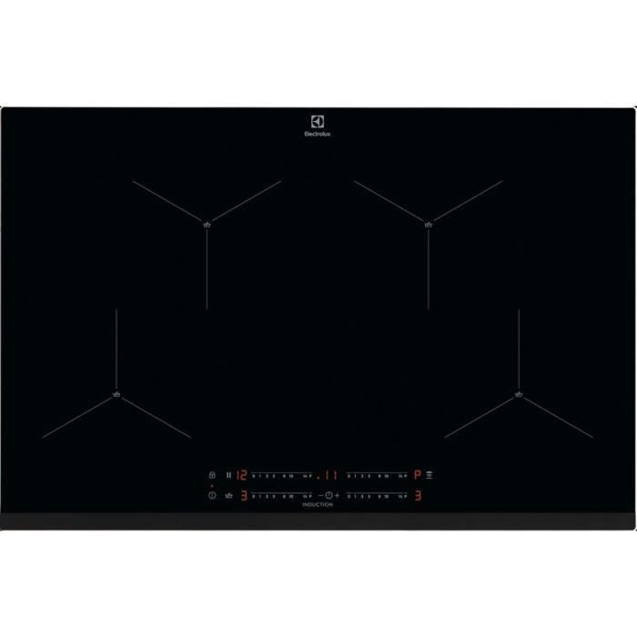 ELECTROLUX EIS824 SenseBoil - Table de cuisson Induction - 4 foyers - 7350W - L78 x P52cm - Noir