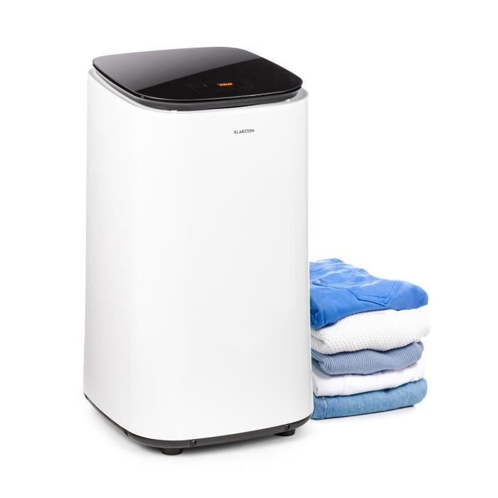 Klarstein Zap Dry Sèche-linge 50 litres 820 watts - Panneau tactile - Noir et blanc