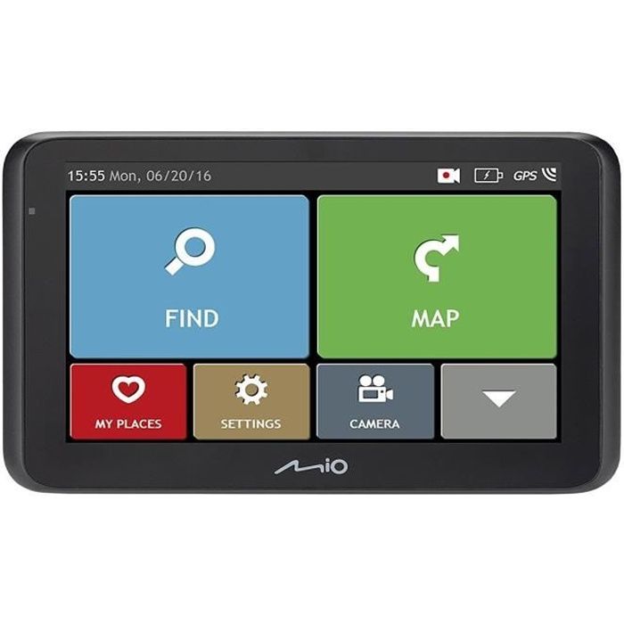 MIO MiVue drive 60 LM GPS voiture - Caméra embarquée full HD - Aide à la conduite - Mise à jour à vie - Enregistrement supérieur