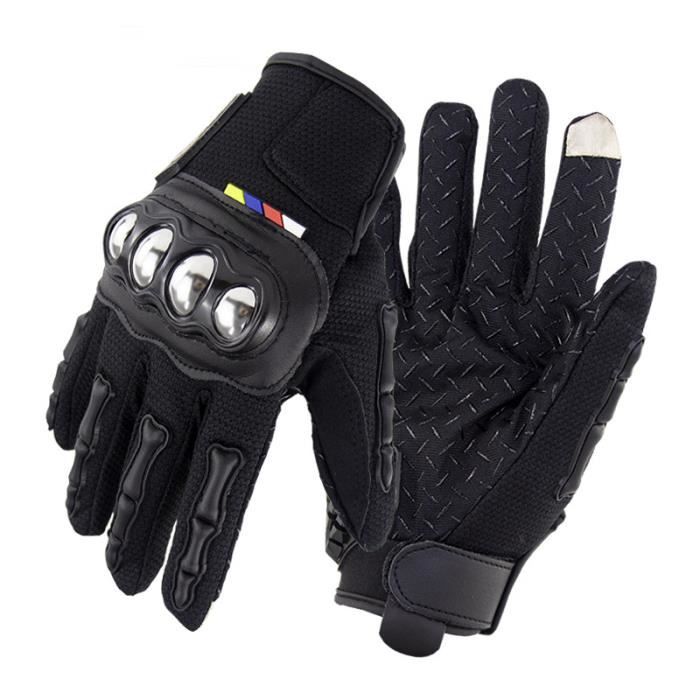 Full Finger Touch Gants de moto Homme de Marque Gants Boîtier en acier inoxydable Anti-dérapant Homme Knight Gants Anti-chute