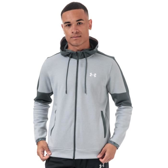 Sweat Zippé Under Armour Microthread Pour Homme En Gris.