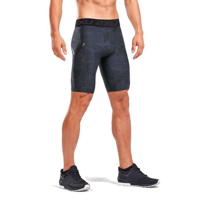 2XU Hommes Accelerate Print Compression Short Bermuda Sport Pants Trousers Bas