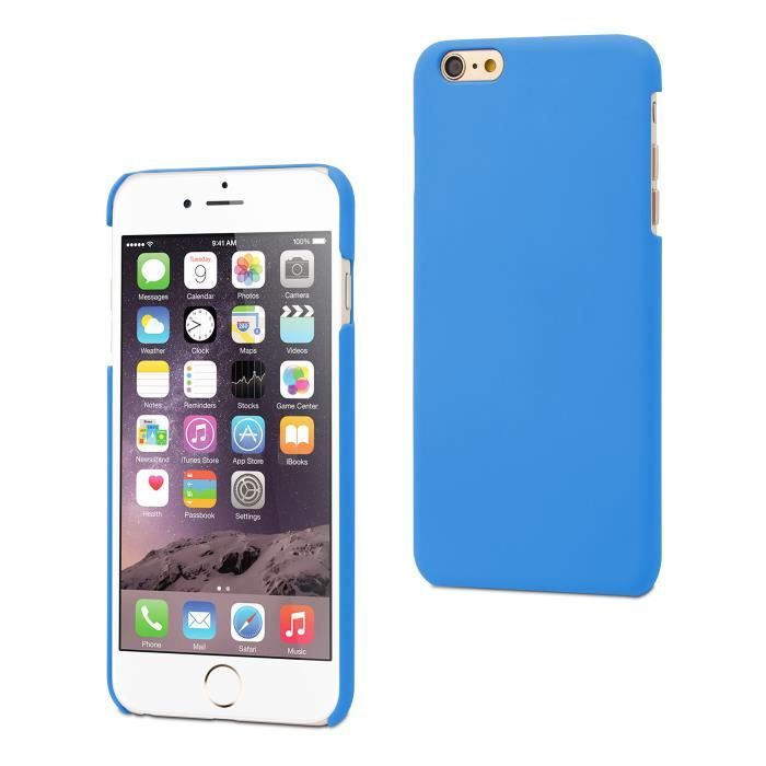 MUVIT Coque Dure Finition Rubber Bleu Apple Iphone 6+-6s+