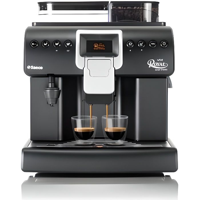 Saeco Royal Gran Crema, Autonome, Machine à café filtre, 2,2 L, Broyeur intégré, 1850 W, Noir, Argent