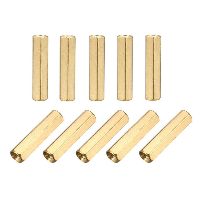 VIS - CACHE-VIS - TIRE-FOND - GOUJON sourcingmap® M3 x 20mm laiton filetage femelle Impasse Barre hexagonale pilier écrou raccord