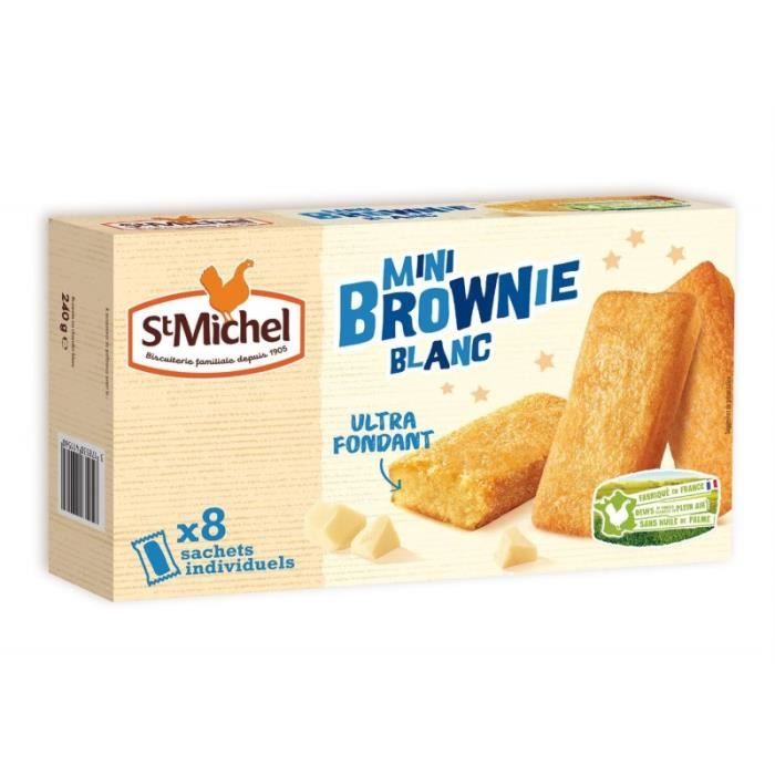 ST MICHEL - Cocottes Brownie Chocolat Blanc 240G - Lot De 4