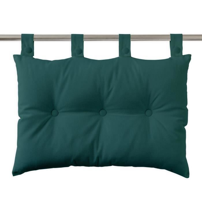 TODAY Coussin tête de lit 100% coton - 50 x 70 cm - Vert émeraude
