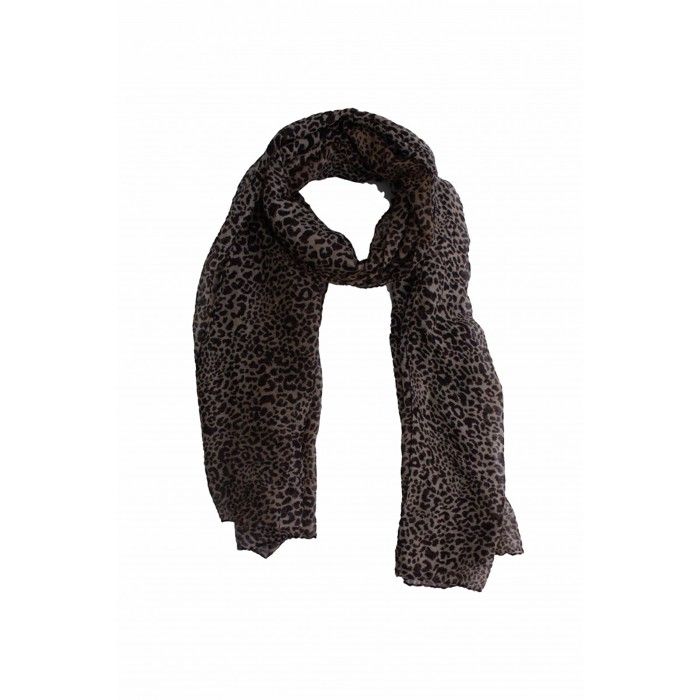 Torrente Couture Foulard imprimé Nia Léopard marron Femme