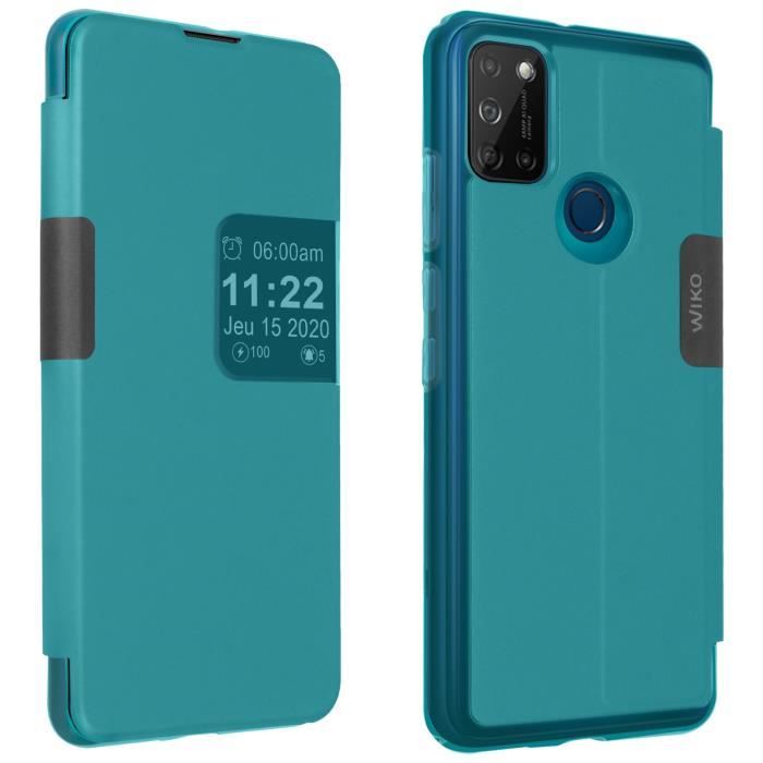 Housse Wiko View 5 / 5 Plus Rabat Translucide Tactile Smart Folio Wiko - Bleu