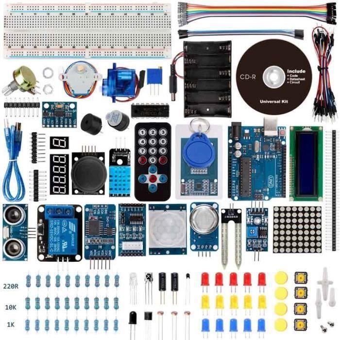 Super Uno Kit de démarrage avec PDF tutoriel 1602lcd RFID Servo Moteur Relais Buzzer et plus Capteurs pour Arduino UNO R3 S2 No46189