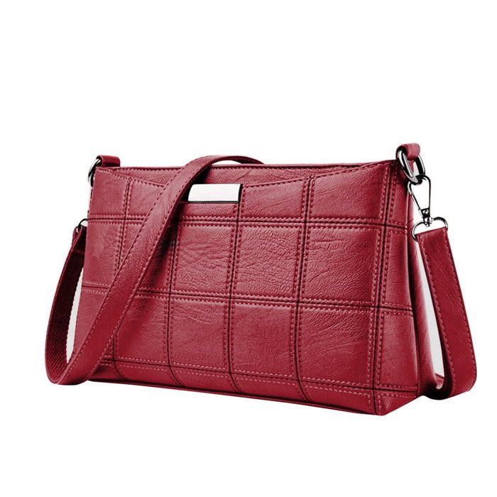 Petit Sac à Main Femme Casual Corner à Carreaux Rouges - Thème Noël/hiver, Occasion
