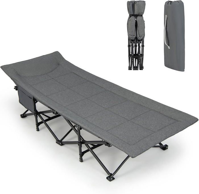 Lit de Camp Pliable - COSTWAY - Tête Inclinée - Grande Taille - 400 kg - Sport