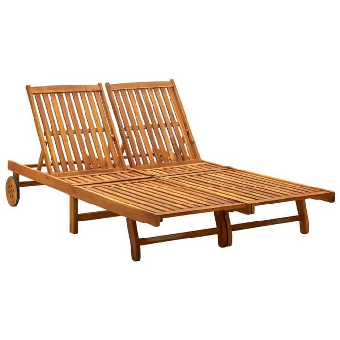 Helloshop26 Chaise longue 2 places Bois - vue 2