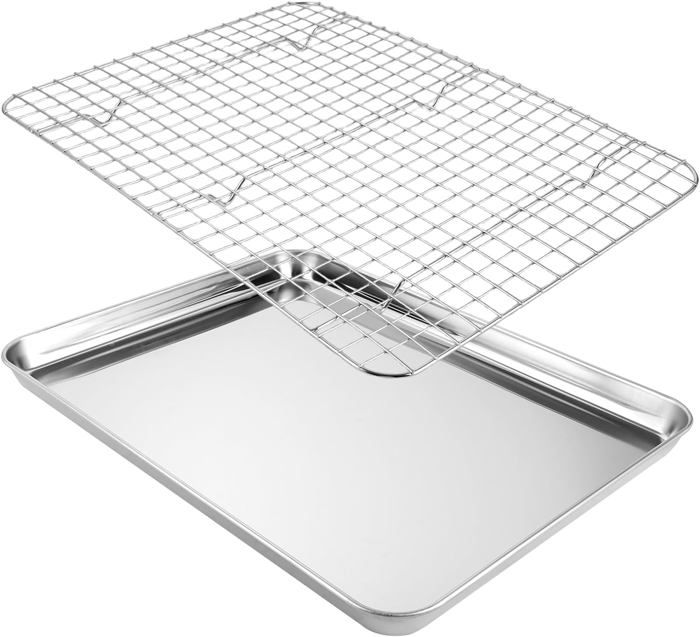 Plaque De Cuisson + Grille Acier Inox Fire More - Lot De 2 - Four, Grille-Pain, Air Fryer