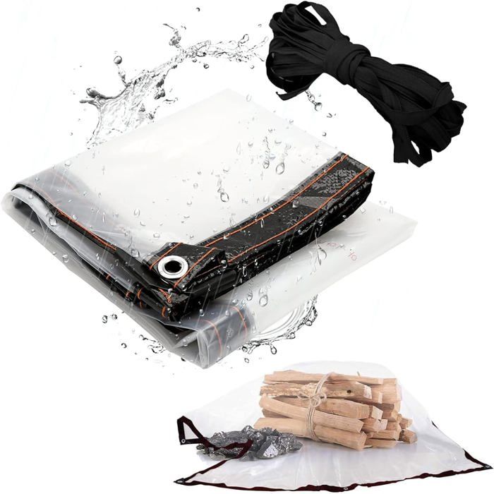 Bâche Transparente Avec œillets PVC Imperméable épaissie Bache De - 6