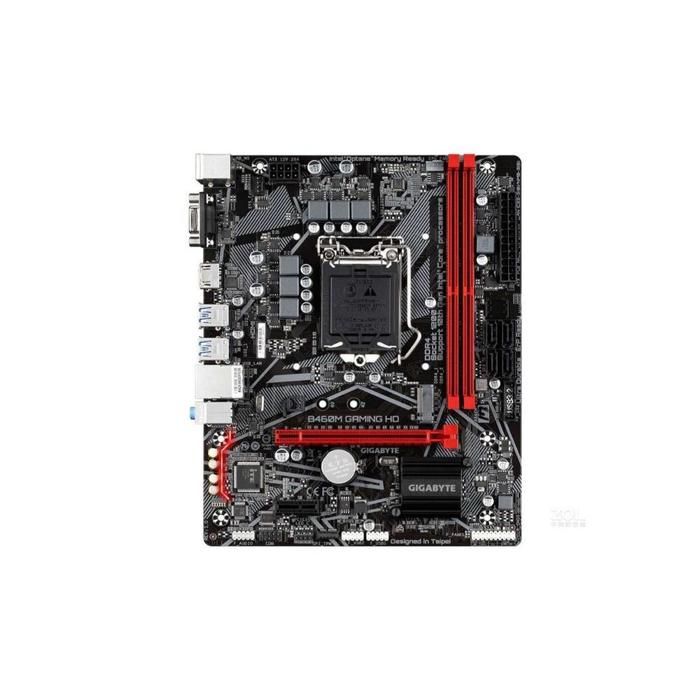 Carte mère GIGABYTE B460M GAMING HD Intel B460 Socket LGA1200 2xDDR4 SDRAM 64GB Micro ATX - Gigabyte