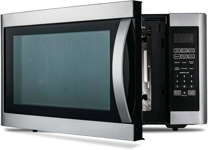 micro-ondes - multifonction avec grill - grande capacité 42L - noir - 900W - avec plateau tournant - Smeta