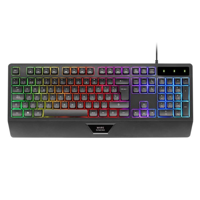 Clavier Mars Gaming MK124 – Ergonomique H-Mech, Rétroéclairage FRGB, AZERTY - vue 5