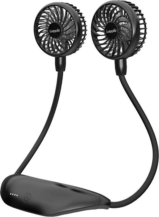 Ventilateur de cou portable - Ventilateur de sport à 6 vitesses rechargeable Ventilateur tour de cou personnel pour les voyages - La Ruche Globale