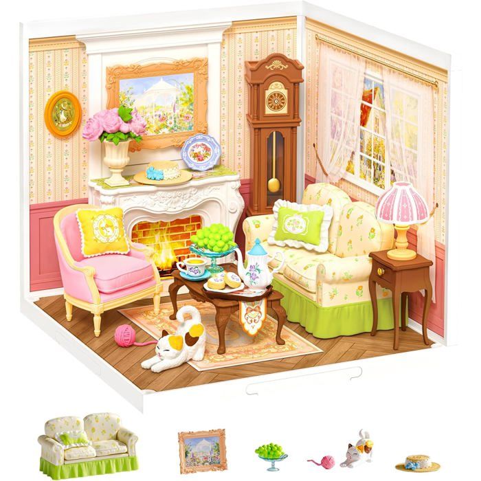 Puzzle 3D - ROBOTIME Kit de maison miniature à monter soi-même Holiday Puzzle 3D - ROBOTIME Kit de maison miniature à monter soi-même Holiday
