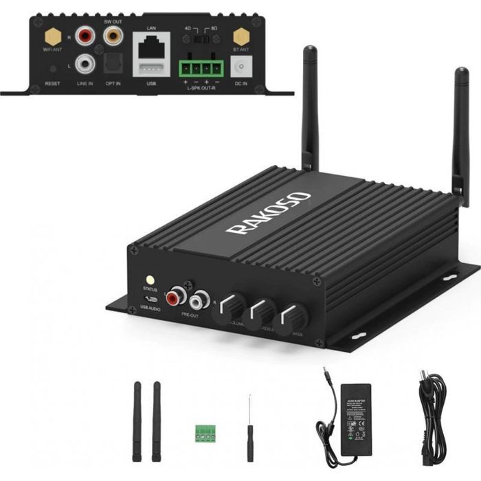 Amplificateur HiFi - ARYLIC - SA100 - Multiroom encastrable - Wi‑Fi - AirPlay