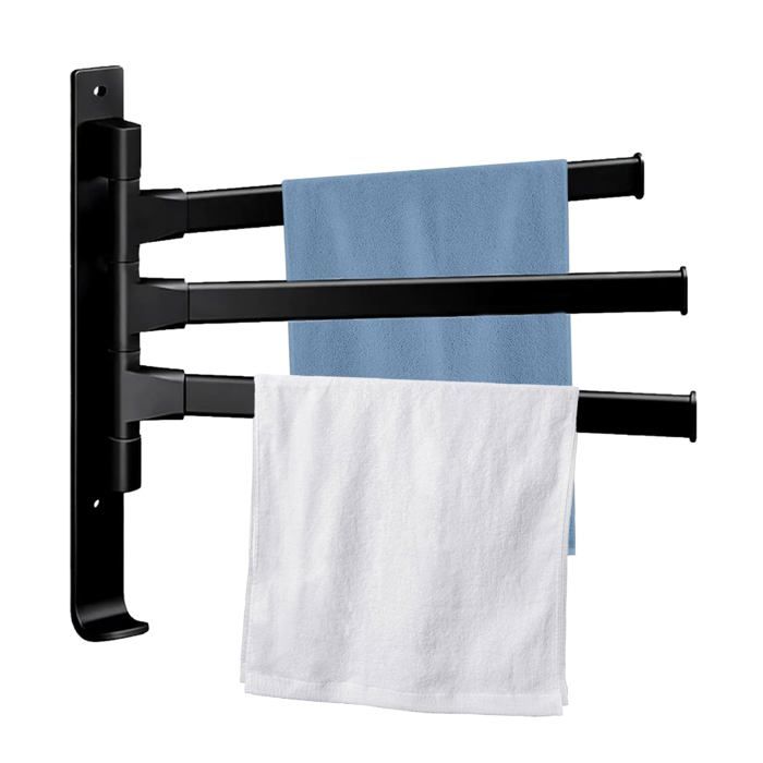 Porte-Serviettes Salle de Bain 32cm - Sans Percer - Murale - Serviette de Bain/Douche QIEDOVIEY