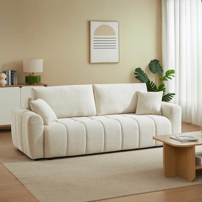Canapé droit JONEA - Beige Canapé droit JONEA - Beige