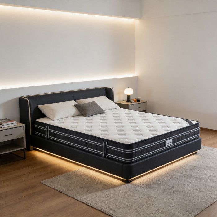 Matelas - YIDATONG - Matelas Hybride - 140x190 cm - Ép. 28 cm - Ressorts ensachés