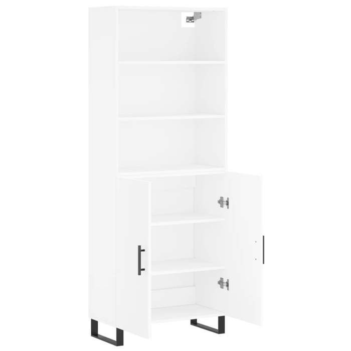 Promo printempsBuffet haut/Highboard(1 PC)- SHELD - Commode à tiroirs/MEUBLE Haut - Blanc 69 5x34x180cm Bois dingénierie M5617345 Promo printempsBuffet haut/Highboard(1 PC)- SHELD - Commode à tiroirs/MEUBLE Haut - Blanc 69 5x34x180cm Bois dingénierie M5617345
