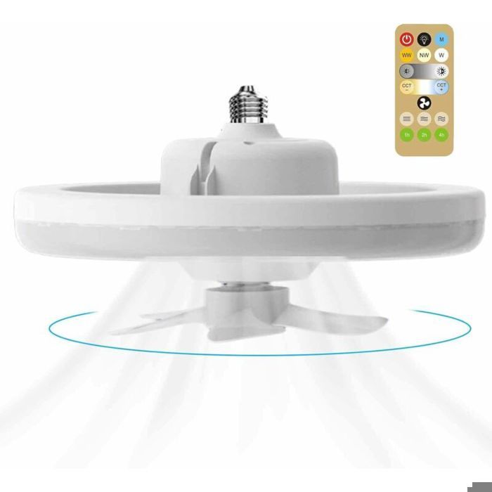 Ventilateur de plafond électrique Ventilateurs de plafond avec lumières et télécommande Plafonnier LED 3couleurs (30W)