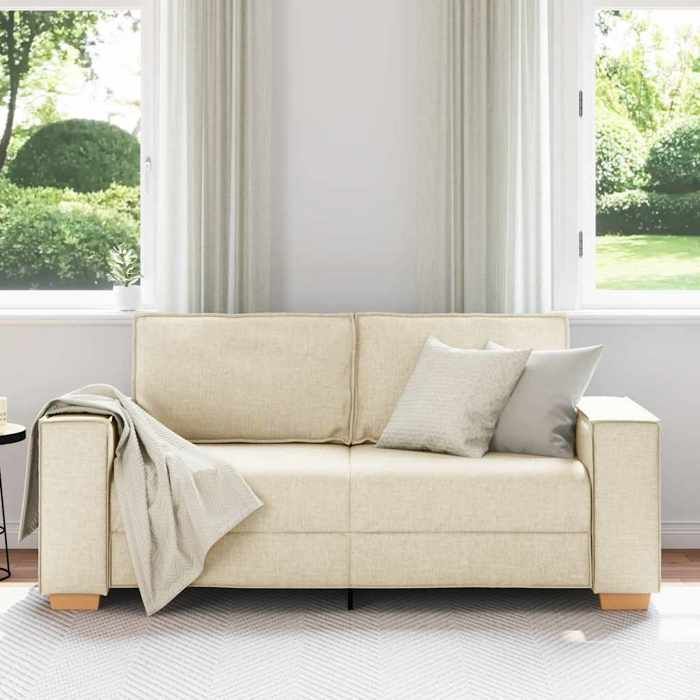 （Beige）Siège de Salon - Canapé 2 places en lin 180x78x84 cm - Sofa-canapé hfs92948