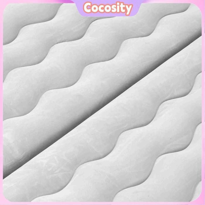 Cocosity Matelas pneumatique ~Matras Dair De Voiture Noir Véhicule Gonflable épaissi Lit De Voyage Coussin auto coffret Noir Gris