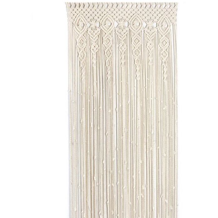 Rideau macramé bohème 90x180cm décoration intérieure