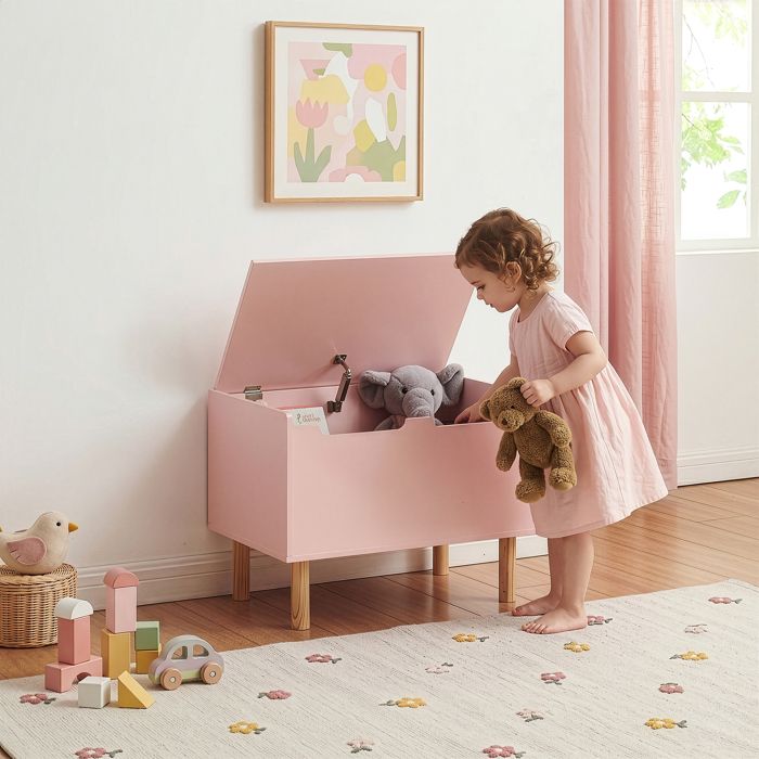 Coffre à jouets Virer 60 x 40 x 45 cm rose