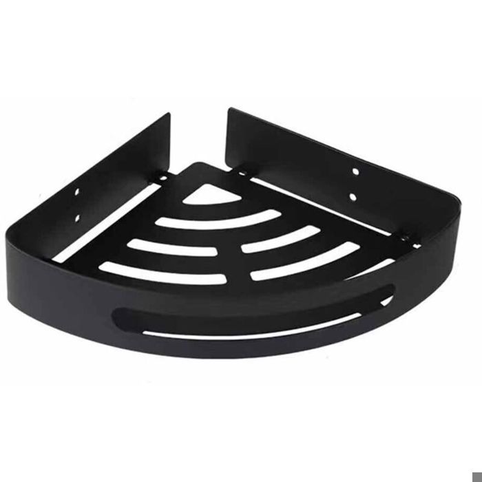Étagère de douche grand angle étagère triangulaire en acier inoxydable 304 étagère de rangement pour salle de bain (noir).