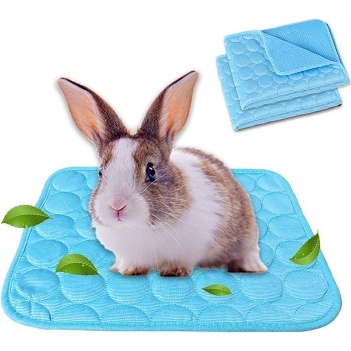 Lot de 2 lits dété avec tapis rafraîchissant pour cobayes et lapins