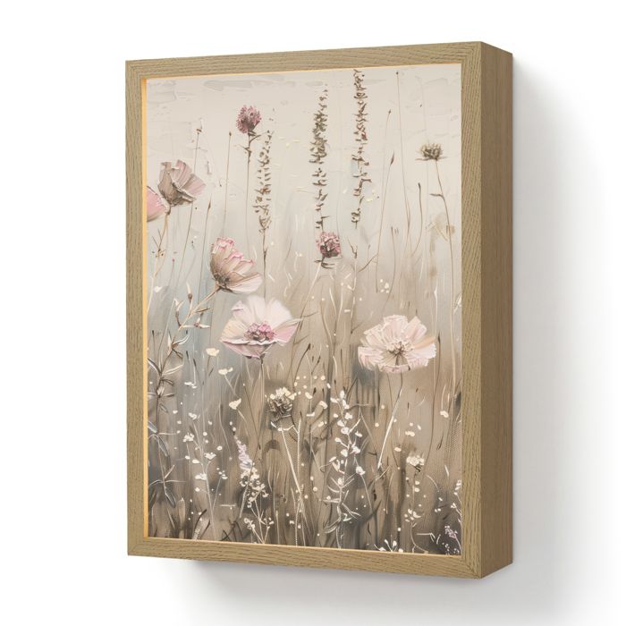 Applique Murale LED - Lampe de Chevet Murale Design - Motif Fleurs - Rose - Moderne - Beige 30x40 cm Couleur Altrose - OnlyWow