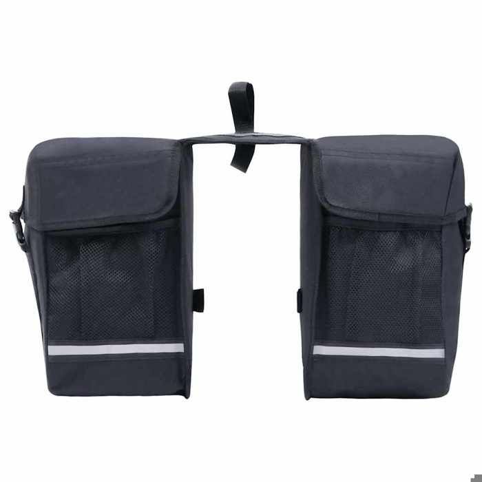 Sac de vélo double pour porte-bagages étanche - Polyester - Imperméable - Rangement - Noir - 35 L - 34x17x30 cm
