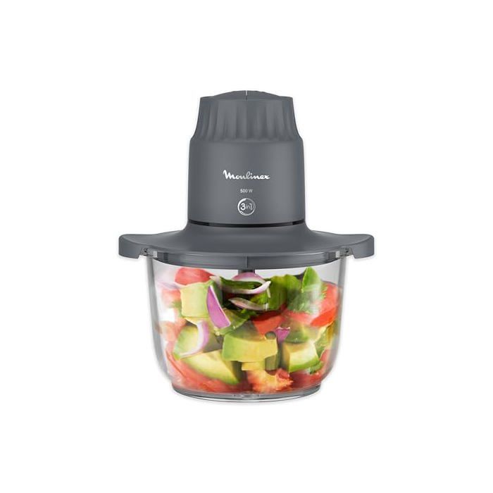 Moulinex Choppeo Hachoir avec bol en verre Capacité utile de Verre borosilicate 2vitesses Java Pepper DJ602110 - vue 1