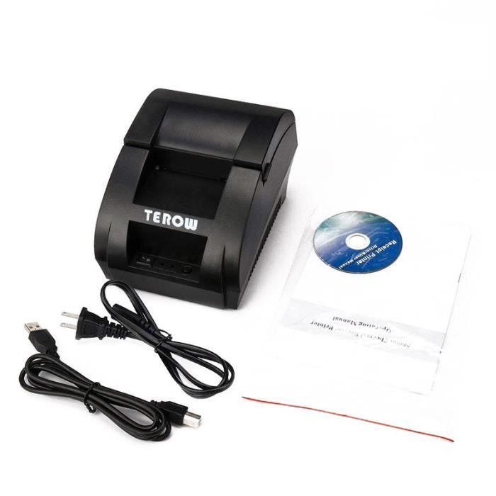 Terow TEROW-Imprimante de reçus thermique, Imprimante POS, Port USB en ...