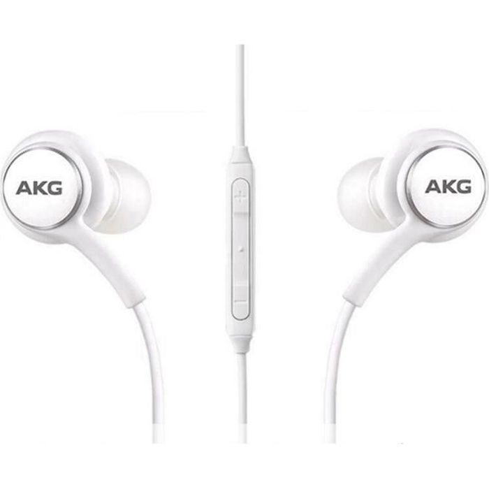 Ecouteurs Samsung Blanc AKG Original Pour Galaxy S8 S8+ / S9 / S9+ / S10 / S10+ Plus / S10E / A10 / A20 A20e / A30 / A40 / A50 / A70