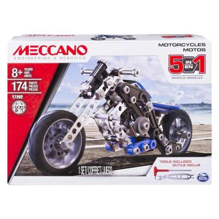 Jeu de construction Mecano Moto Harley davidson 174 pieces 5 modelesavec  outils - Jeu jouet enfant garcon idee cadeau noel - Cdiscount Jeux - Jouets