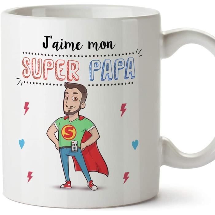 LolaPix Tasses Pour Papa. Tasse Je T'aime Papa. Tasses à Déjeuner