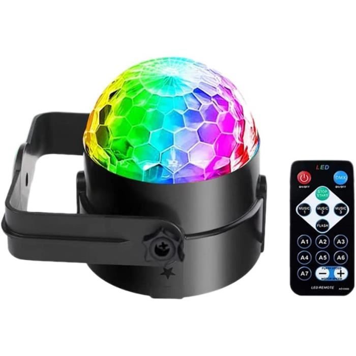 Boule Disco LED Bluetooth – 7 Modes Lumineux Multicolores, Télécommande + Effet Son, Parfait Pour Soirées, Karaoké Et Fêtes à La Maison