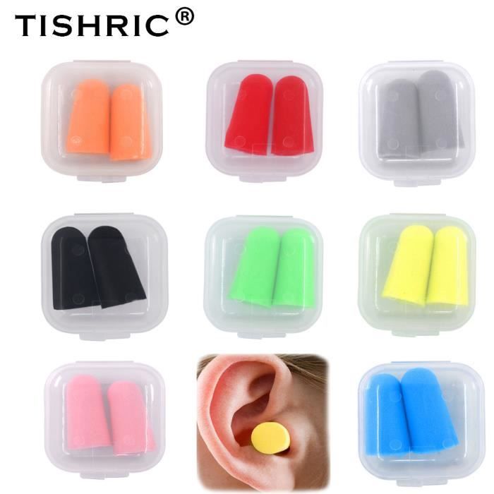 Lot de 10 paires de bouchons d'oreille en silicone dans des étuis en plastique souples Lot de 10 paires de bouchons d'oreille en silicone dans des étuis en plastique souples