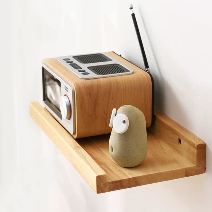 Étagère Murale Losange En Chêne - Lot De 2, Design Flottant, Pour Salon Ou Chambre - 5