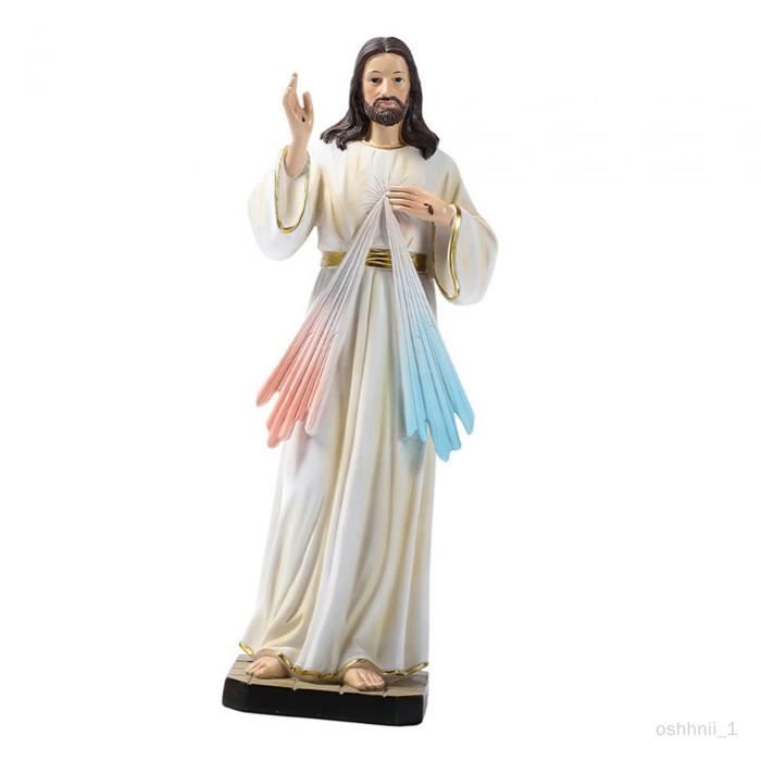 Statuette Jésus En Laiton Doré - Mini Figurine Religieuse 6 Cm - Décoration Bureau, Étagère Ou Ornement De Paysage - 2