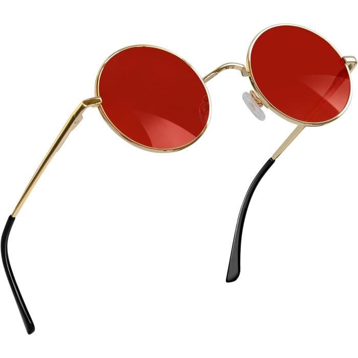 Acheter Nouvelles lunettes de soleil rondes rétro à petite monture Version coréenne lunettes de soleil en métal à la mode pour hommes et femmes petites lunettes