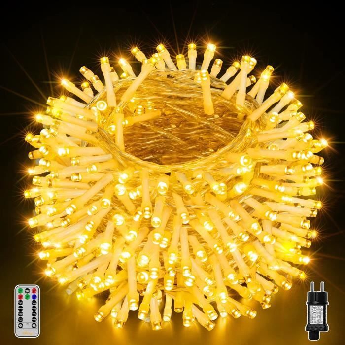 Guirlande lumineuse 600 LED - 6 m - Blanc chaud