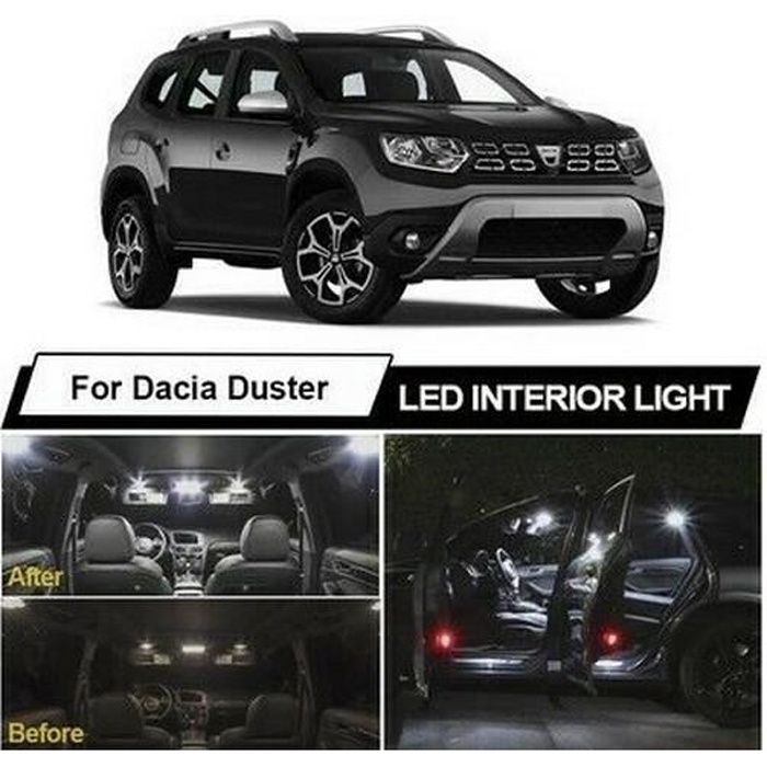 Dacia Duster 2 Pack LED ampoules éclairage intérieur Blanc 14Pcs 6000K